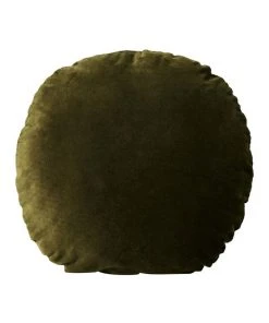 Budget ❤️ Aura Home Luxury Velvet 55cm Round Cushion in Khaki 😍