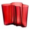 Coupon 🔔 IITTALA Alvar Aalto 16cm Glass Vase Cranberry 👍