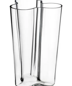 Coupon 🥰 IITTALA Alvar Aalto 25.1cm Glass Vase Clear 👏