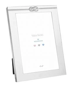 Promo 🎉 Wedgwood Vera Wang 4x6" infinity Baby Photo Frame Silver ✔️