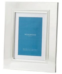 Deals ❤️ Wedgwood Simply Wish 5x7" Photo Frame Mirrored Silver 🛒