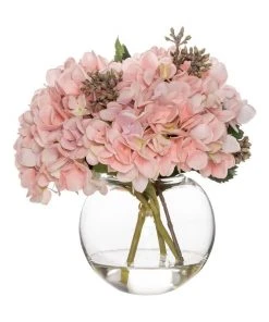 Budget 🎉 Rogue Hydrangea Mix Sphere Vase Pink ✨