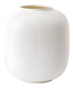 Outlet ✔️ Wedgwood Folia 21cm Fine Bone China Round Vase White 🛒