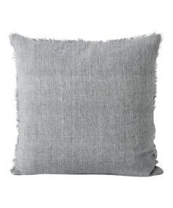 Budget ❤️ Aura Home Vintage Linen Fringe Cushion in Smoke ❤️