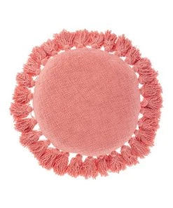 Best Pirce 🧨 Linen House Florida Round Cushion Pink ❤️