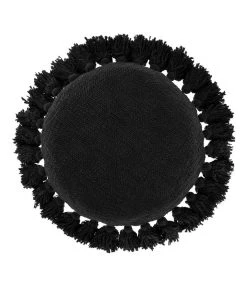 Best Pirce 🛒 Linen House Florida Round Cushion Black ❤️