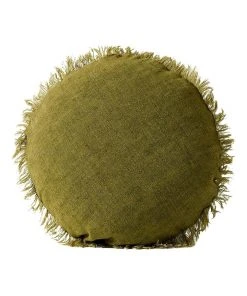 Top 10 ✨ Aura Home Vintage Linen Fringe Cushion Range in Olive 🎉 -Deals Home Décor Store 650191870 650184490 2 1 720x928