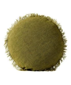 Top 10 ✨ Aura Home Vintage Linen Fringe Cushion Range in Olive 🎉 -Deals Home Décor Store 650191870 650184490 3 720x928