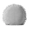 Flash Sale ⭐ Aura Home Vintage Linen Fringe 45cm Round Cushion in Smoke ✔️