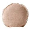 Promo 🤩 Aura Home Vintage Linen Fringe 55cm Cushion in Pink Clay ✔️
