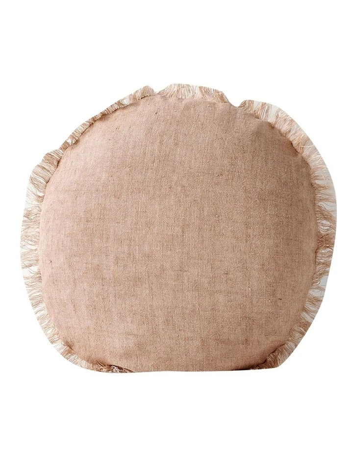 Promo 🤩 Aura Home Vintage Linen Fringe 55cm Cushion in Pink Clay ✔️ 1 Promo 🤩 Aura Home Vintage Linen Fringe 55cm Cushion in Pink Clay ✔️