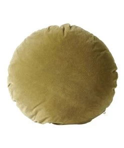 Buy ❤️ Aura Home Luxury Velvet 45cm Round Cushion in Olive ⌛