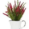 Best deal 👍 Heritage Artificial Red Wildflower in Rustic White Pot 😍