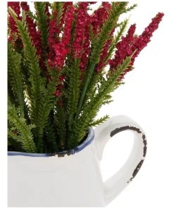Best deal 👍 Heritage Artificial Red Wildflower in Rustic White Pot 😍 -Deals Home Décor Store 651497950 2 2 720x928