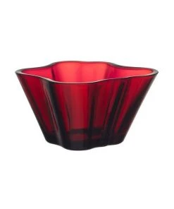 Outlet 👏 IITTALA Alvar Aalto Bowl 7.5cm Cranberry ⭐