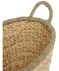 New ❤️ Heritage Medium Light Brown Woven Water Hyacinth Basket ⭐ -Deals Home Décor Store 701318530 3 720x928