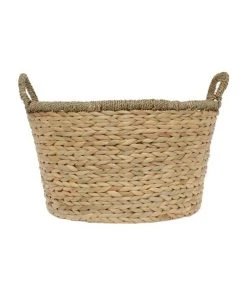 Hot Sale ⌛ Heritage Large Light Brown Water Hyacinth Basket ⭐