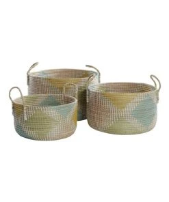 Discount ✔️ Vue Multicoloured Patterned Woven Baskets 🤩
