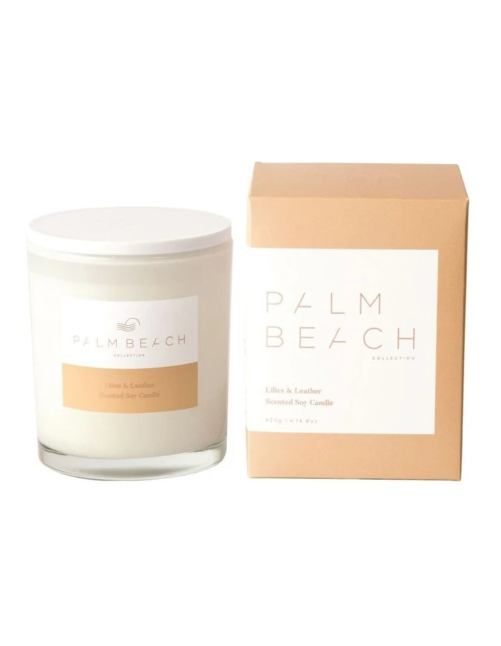 New ✔️ Palm Beach Collection Lilies & Leather Candle 420g 😍 1 New ✔️ Palm Beach Collection Lilies & Leather Candle 420g 😍