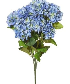 Cheapest 🌟 Rogue Hydrangea Bush 40x40x64cm Artificial Flower Stem Blue ✔️