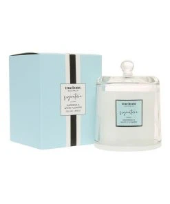 Best Pirce 🧨 True Home Signature Gardenia & White Flowers Candle With Cloche 🌟