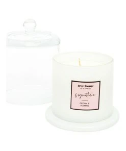 Outlet ⭐ True Home Signature Peony & Jasmine Candle With Cloche 🔥 -Deals Home Décor Store 707929210 2 1 720x928