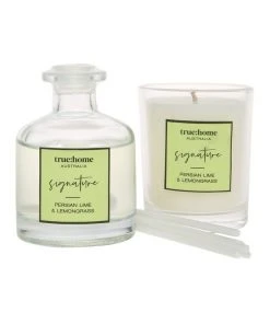 Wholesale 😉 True Home Signature Persian Lime & Lemongrass Mini Candle and Diffuser Duo ⭐ -Deals Home Décor Store 707931190 2 720x928