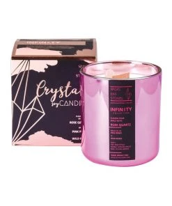 Buy ⌛ Wicks and Stones Infinity Rose Quartz Candle 🎁