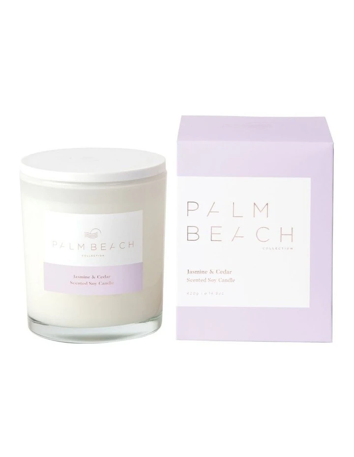 Hot Sale ❤️ Palm Beach Collection Jasmine & Cedar 420g Scented Soy Candle ✔️ 1 Hot Sale ❤️ Palm Beach Collection Jasmine & Cedar 420g Scented Soy Candle ✔️