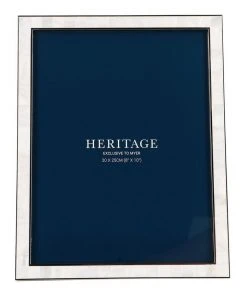 Cheap 🎉 Heritage Mother of Pearl 20x25cm Shiny Metal Photo Frame Silver ✨