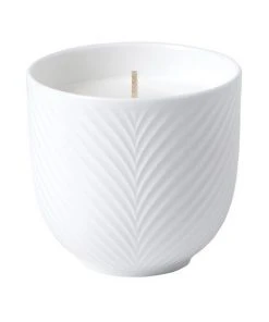 New ✔️ Wedgwood Folia 8cm Filled Candle White 🔔