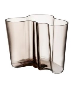 Best Sale 😀 IITTALA Alvar Aalto Collection 16cm Glass Vase Linen 💯