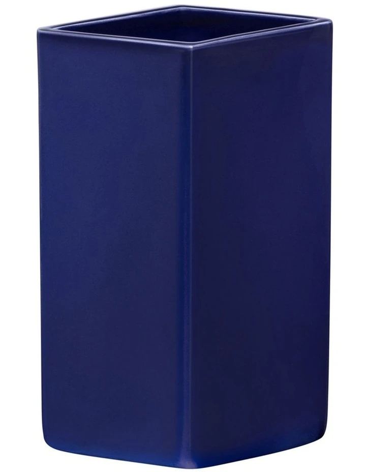 New ⌛ IITTALA Ruutu 18cm Glass Vase Dark Blue ✔️ 1 New ⌛ IITTALA Ruutu 18cm Glass Vase Dark Blue ✔️