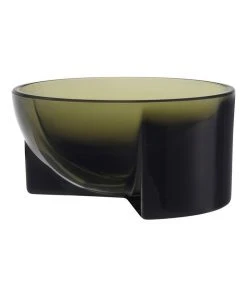 New 🥰 IITTALA Kuru Glass Bowl 13cm Moss Green 😉
