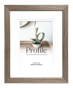 Brand new β€οΈ Profile Deluxe 11x14"/8x10" Timber Photo Frame Stone Ash π