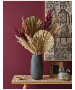 Coupon ⌛ Rogue Dried Cut Fan Palm 90cm Artificial Stem Natural ✔️