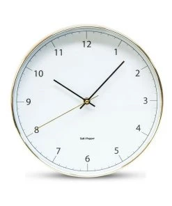 Best Sale ❤️ Salt&Pepper Blair 31cm Wall Clock White/Gold ✔️