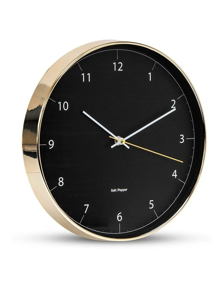 Flash Sale π Salt&Pepper Blair 31cm Wall Clock Black/Gold π 2 Flash Sale π Salt&Pepper Blair 31cm Wall Clock Black/Gold π - Image 2