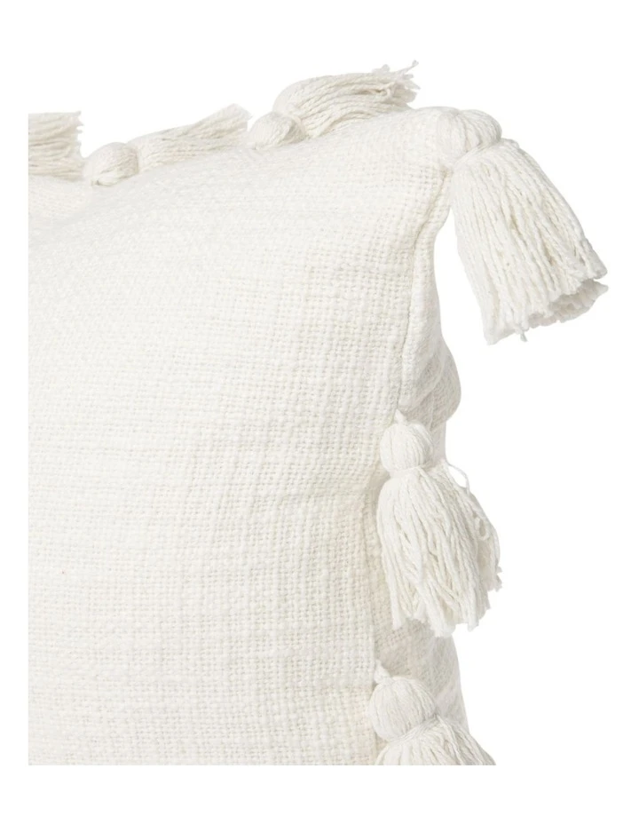 Hot Sale ✔️ Vue Gibraltar Cotton Slub Cotton With Tassels Cushion Off White ⭐ 2 Hot Sale ✔️ Vue Gibraltar Cotton Slub Cotton With Tassels Cushion Off White ⭐ - Image 2