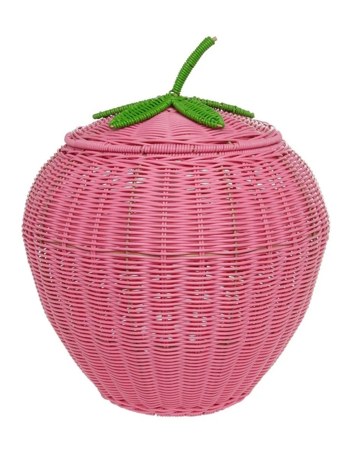 Coupon ✨ Milkshake Strawberry Shaped Storage Basket 55cm 🔥 1 Coupon ✨ Milkshake Strawberry Shaped Storage Basket 55cm 🔥