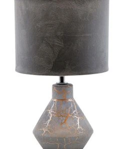 Hot Sale 🤩 Salt&Pepper Crackle Table Lamp Grey 32cm 🌟