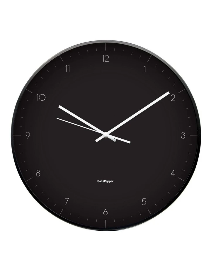 New β¨ Salt&Pepper Elio Black Metal Clock 40.5cm π― 1 New β¨ Salt&Pepper Elio Black Metal Clock 40.5cm π―
