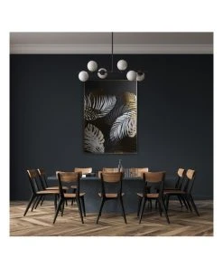 Coupon 🔥 Cooper & Co. 143 x 102cm Foil Print Leaves Canvas Framed Wall Art ❤️ -Deals Home Décor Store 779422420 3 720x928