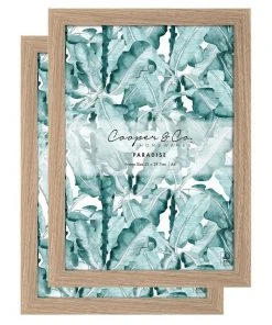 Best reviews of ⭐ Cooper & Co Set Of 2 A4 Oak Premium Paradise Wooden Photo Frame ⌛