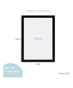 Best deal 🛒 Cooper & Co Set Of 2 A4 Black Premium Paradise Wooden Photo Frame 🛒 -Deals Home Décor Store 779423860 7 720x928
