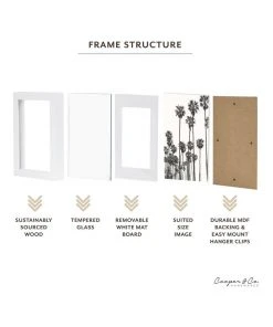 Discount 🔔 Cooper & Co Set Of 4 20x25cm Mat to 13x18cm White Premium Paradise Wooden Photo Frame 🎁 -Deals Home Décor Store 779424040 6 720x928