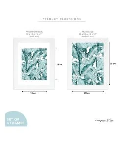 Discount 🔔 Cooper & Co Set Of 4 20x25cm Mat to 13x18cm White Premium Paradise Wooden Photo Frame 🎁 -Deals Home Décor Store 779424040 7 720x928