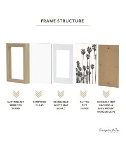 Best Sale 🤩 Cooper & Co Set Of 4 20x25cm Mat to 13x18cm Oak Premium Paradise Wooden Photo Frame ❤️ -Deals Home Décor Store 779424130 6 720x928