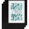 Best Sale 🥰 Cooper & Co Set Of 4 15x20cm Mat to 10x15cm Black Premium Paradise Wooden Photo Frame ⌛