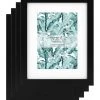 Best Pirce ⌛ Cooper & Co Set Of 4 20x25cm Mat to 13x18cm Black Premium Paradise Wooden Photo Frame ✨